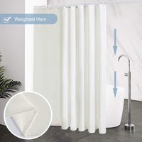 1 x RAW Customer Returns Furlinic shower curtain, extra length, bathroom curtain, anti-mold textile for bathtub and shower, curtain made of fabric, antibacterial, washable with 12 shower rings, beige, extra large, 200 x 200 cm. - RRP €19.88