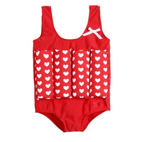 1 x RAW Customer Returns YAGATA Agata swimsuit with swimming aid girls boys float suit children swimsuit baby girl buoy suit swimsuit adjustable buoyancy swimwear buoy swimsuit, red, 140 - RRP €26.21