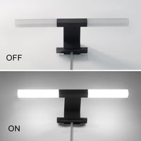 1 x RAW Customer Returns DILUMEN LED mirror lamp bathroom, 28CM 5W 500LM bathroom light cold white 6000k, mirror light bathroom cabinet 230V, black bathroom mirror lighting lamp IP44 waterproof LED make-up light. - RRP €20.16