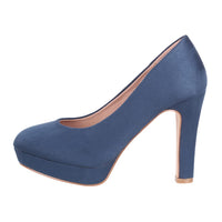 1 x RAW Customer Returns Elara Women s Pumps Platform Chunkyrayan E22360-Navy-37 - RRP €34.39