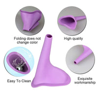 1 x Brand New Women s urinal, urinella for women, standing pee aid funnel, reusable urinal for women, safe urination while standing or squatting, portable and ideal, for camping, traveling, hiking, mountaineering, 2PC - RRP €6.49