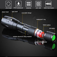 1 x RAW Customer Returns Outdoor flashlight, Binwo super bright CREE LED flashlight 2000 lumens, 5 modes adjustable focus, waterproof flashlights with nylon holster for camping and outdoor activities, does not contain battery - RRP €11.09