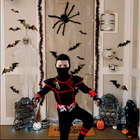 1 x RAW Customer Returns Wizland Ninja Fancy Dress Ninja Costume Boys Ninja Costume for Kids Halloween Costume Carnival Costume 9-11 Years - RRP €20.99