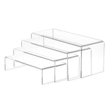 5 x RAW Customer Returns Viymgit 4pcs Large Acrylic Risers, Rectangle Display Stand, Tablet Holder and Cupcake Toppers - RRP €114.0