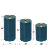 5 x Brand New Eywamage Green Flameless Pillar Candles with Remote Control, Battery Operated Wax LED Candles 3 Pack - RRP €126.0