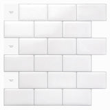 1 x RAW Customer Returns Art3d 10 pieces 30.5 x 30.5 cm tile mirror self-adhesive kitchen adhesive tiles kitchen bathroom bright white - RRP €36.38