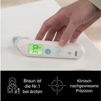 1 x RAW Customer Returns Braun TempleSwipe Forehead Thermometer color-coded temperature display, safe, hygienic, fast, clinically accurate, gentle, easy to use, for all ages  - RRP €27.0