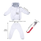 1 x RAW Customer Returns 4Pcs Beekeeper Suit Set, Hat Honeycomb Tool with Veil Gloves Hood Beekeeping Equipment - RRP €19.2