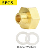 1 x RAW Customer Returns Reducer 3 8 to 3 4 inch made of brass, Nutmanel 2 pieces reducing extension with sealing ring - RRP €8.87