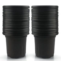 1 x RAW Customer Returns KINGLAKE Pack of 100 10 cm plant pots, plant pots, cultivation flower pot, plastic small cultivation pots, plastic pots, plants, garden, round for seeds, juicy flowers, black - RRP €16.99