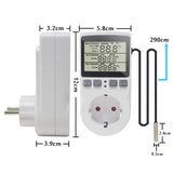 1 x RAW Customer Returns KETOTEK Digital Thermostat Temperature Controller Switch Socket Outlet 16A 3m Waterproof Sensor for Brewing Fermentation Aquarium Greenhouse Germination Heating Cooling KT3100 - RRP €20.16