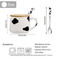 1 x RAW Customer Returns Cute Things Ceramic Cow Coffee Mug Tea Cup With Lid Spoon Funny Mugs Gifts for Women Coffee Mug Porcelain 3D Mug Personalized Cappuccino Cups Best Friend Birthday Anniversary - RRP €16.13