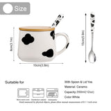 1 x RAW Customer Returns Cute Things Ceramic Cow Coffee Mug Tea Cup With Lid Spoon Funny Mugs Gifts for Women Coffee Mug Porcelain 3D Mug Personalized Cappuccino Cups Best Friend Birthday Anniversary - RRP €16.13