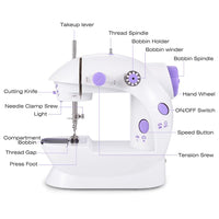 1 x RAW Customer Returns WENMILY Portable Sewing Machine Mini Sewing Machine Two Wire Two Speed Pedals Mini Size - RRP €24.19