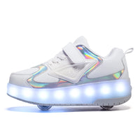 1 x RAW Customer Returns Boy Girl Shoes Children s Shoes with Wheels LED Luminous Shoes Outdoor Sports Shoes Flashing Shoes Skateboard Shoes Sneakers Birthdays, Holidays - RRP €53.44