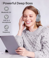 1 x RAW Customer Returns INFURTURE Noise Canceling Headphones Bluetooth 5.0, Wireless Over-Ear Headphones, Hi-Fi Stereo Deep Bass, Noise Canceling, Quick Charge 40H Playtime for TV, Travel, Online Course, Home Office - RRP €40.33