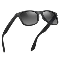 1 x RAW Customer Returns Glapeame Polarized Sunglasses Men Women Black UV400 Unisex Retro Vintage Polarized Sunglasses for Driving Camping 3-Black-Double Gray - RRP €58.8