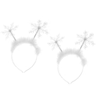 9 x Brand New Lurrose 2pcs Christmas Snowflake Headbands Snowflake Feather Headbands Christmas Hair Accessories - RRP €119.7