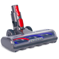 1 x RAW Customer Returns KENVOR brush compatible with Dyson V7, V8, V10, V11, V15, direct drive floor brush with 5 LED lights for short pile carpets and hard floors gray - RRP €39.79