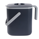 1 x RAW Customer Returns BLUE GINKGO Organic Waste Bin Kitchen Compost Bin Kitchen with Lid, Handles Dishwasher Safe Made in Korea 5 Liters Grey - RRP €28.99