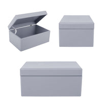 1 x RAW Customer Returns Creative Deco Large Grey Wooden Box with Lid 30 x 20 x 14 cm -1cm Easter Decoration Box Wooden Box Memory Box Baby Storage Box Toy Box For Wedding, Birthday - RRP €25.9