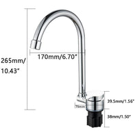 1 x RAW Customer Returns Riloer Universal Folding Faucet for Motorhome, Motorhome, 360 Rotatable, Hot and Cold Water Mixer - RRP €70.69