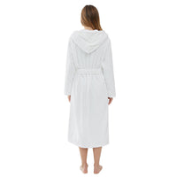 1 x Brand New Joyaria Women s Winter Fleece Bathrobe, Soft, Long, White Hood, XL - RRP €48.99