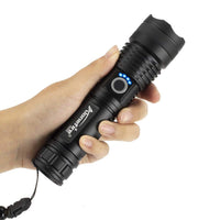 1 x RAW Customer Returns Alonefire H002 Tactical LED Flashlight Extremely Bright USB Rechargeable Waterproof Zoomable 5 Modes with Charging Station, Battery Included for Outdoor Hiking Hunting Emergency Military Police Survival - RRP €28.99