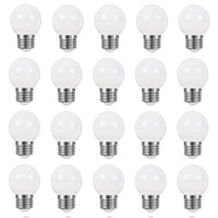 1 x RAW Customer Returns 2W E27 G45 LED Warm White Light Bulb Lighting Lamp, 200Lumens, Waterproof String Lights for Indoor and Outdoor Holiday Party Decoration, AC 220-240V, 20 Pack Energy Class B  - RRP €21.99