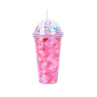 1 x Brand New Hileyu Kids Water Bottle, Water Bottle with Straw, Cartoon Unicorn Double Wall Water Cup, Cute Mug Children Gifts 450 ml 15 oz Drinking Bottle Pink  - RRP €9.91