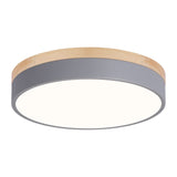 1 x RAW Customer Returns Vikaey LED ceiling light wood 24W, modern round ceiling lamp, dimmable ceiling light, lamp 3000k-6500k for office, bedroom, bathroom, balcony, hallway, kitchen, 30cm - RRP €54.44