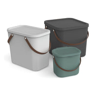 4 x RAW Customer Returns Rotho Albula storage container with lid 6L storage system storage box with handle made of recycled plastic storage BPA-free matt white  - RRP €49.6