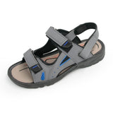 1 x RAW Customer Returns JOMIX Summer Athletic Sandals Men s Velcro Anti-Slip Hiking Sandals Outdoor Beach Travel Trekking Hiking Grey, 45 EU  - RRP €29.7