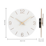 1 x RAW Customer Returns Large Silent Non-Ticking Wall Clock Modern Wooden Green Frameless Digital Clock for Kids Outdoor Garden Bedroom Living Room Bathroom Kitchen Office Shower - RRP €24.86