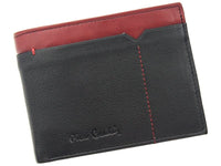 1 x RAW Customer Returns Pierre Cardin SAHARA TILAK14 8806 men s wallet genuine leather with 9 card slots, coin compartment, banknote compartment, RFID protection 12 x 9.5 x 2.5 cm, black and red, landscape format - RRP €39.99