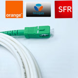 1 x RAW Customer Returns VALARDE Orange Optical Fiber Cable Extension Cable SFR Bouygues Free - Single-mode SC-APC to SC-APC jumper - Shielded and Kevlar-reinforced connector - Very low loss - 1 free fiber connector 3.5 m  - RRP €6.98