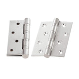 3 x RAW Customer Returns SHUHANG stainless steel hinges, foldable 100 x 76 mm, door hinges, stainless steel heavy-duty hinge, piano hinge, door hinges for wooden doors outside, 1 pair 2 pieces  - RRP €33.87