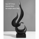 1 x RAW Customer Returns Hopeful Black Flame Decoration Statue Nordic Modern Simple Creative Sculpture Suitable For Living Room, Balcony, Bedroom - RRP €38.41