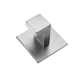 1 x RAW Customer Returns Flybath Towel Hook SUS 304 Stainless Steel Brushed Coat Hook Wall Mounted Square Bathroom Accessories, Self Adhesive - 1 Hook - RRP €22.8