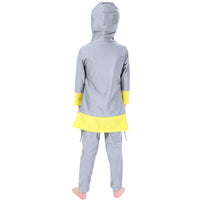 2 x Brand New IBTOM CASTLE Muslim Swimsuit Kids Baby Girls Full Cover Modest Islamic Tops with Swim Trunks UV Protection Swimsuit Swimwear Set Burkini Swim Hijab Surfing Clothes Gray 9-10 Years - RRP €59.3