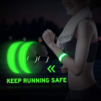 49 x Brand New AivaToba Led Armband Jogging, 4 Pack Luminous Band Reflective Band, Reflective Luminous Bracelets Light Band Running Light Light Reflectors Children Reflector for Running Jogging Cycling Dog Walking Running - RRP €391.51