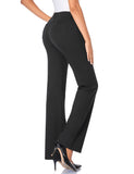 1 x RAW Customer Returns Tapata Women s 71cm 76cm 81cm 86cm Bootcut Stretch Trousers with 4 Pockets, Tall Long Regular Petite for Office Business Everyday Elegant Trousers 71cm Black L - RRP €45.37