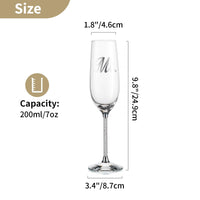 1 x RAW Customer Returns NUPTIO Crystal Champagne Glasses Money Gift Wedding Set of 2 Champagne Glasses with Wooden Gift Box Mr Mrs Flute Personalized for Bride Groom Engagement Anniversary Birthday Party - RRP €39.32