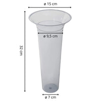 1 x RAW Customer Returns Plastia floor vase insert for flower vases 32 x 15 cm pack of 2 - insert for plastic floor vases - vase insert for grave vase - RRP €18.99