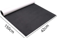 1 x RAW Customer Returns Panngu Microfiber Fabric Self-Adhesive Suitable for Cockpit Interior Stretch Stretchy Film, Premium Velvety Imitation Suede for Jewelry Drawer Floor Film Black Gray 42cm x 150cm  - RRP €25.88