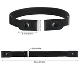 1 x Brand New Lucywey Buckleless Belt, 4 Pieces Elastic Belt, Buckleless Elastic Belt, Adjustable Invisible Belt for Men Women, Belt for Jeans Pants Dress Skirts, color - RRP €24.0