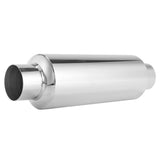 1 x RAW Customer Returns Lobamop Car Exhaust Muffler 2.5 Inlet Stainless Steel Universal Resonator 12 Long Performance Silencer - RRP €44.45