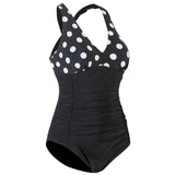 1 x RAW Customer Returns GOTIMAL push up swimsuit swimwear for women one piece high waist swimsuit women black with white dots M - RRP €36.29