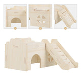 3 x Brand New Guinea pig house, hamster house, dwarf hamster house, hamster hiding place, hamster corner house, hamster house wood, pet small animal hiding place made of wood, for hamsters, chinchillas, squirrels, guinea pigs - RRP €19.62