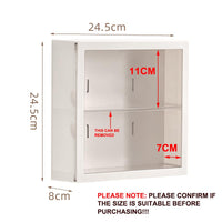 1 x RAW Customer Returns Wall display case for collectibles - storage cabinet with 2 compartments - for miniature models of cars, Lego, figures, model making - white 24.5 x 24.5 x 8 cm  - RRP €24.58